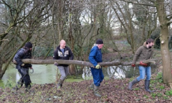 Four men and a log! 