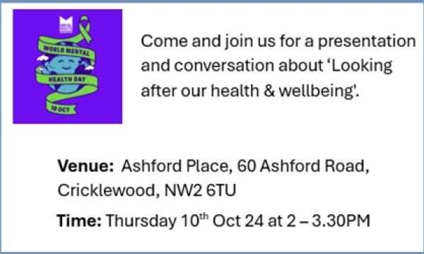 World Mental Health Day: Join Us for an important conversation on Health & Wellbeing