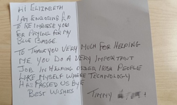 A lovely thank you note